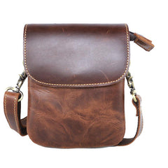 Cool Black Leather Mens Small Vertical Courier Bag Brown Messenger Bags Blue Postman Bag For Men