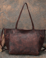 Womens Black Gray Leather Tote Bags Vintage Womens Handbag Shopper Bag Purse for Ladies
