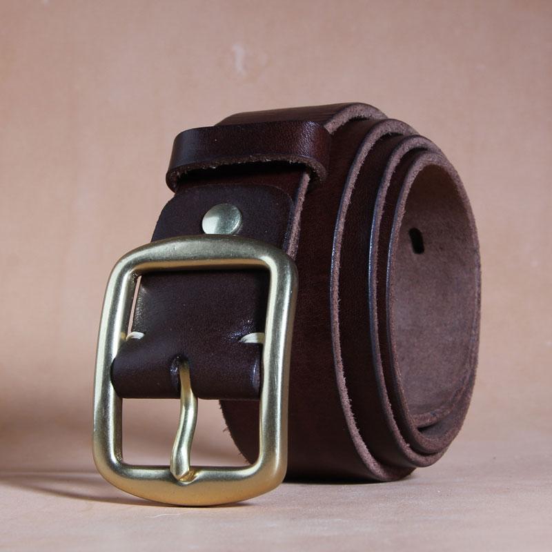 Genuine Leather Punk Rock Biker Trucker Mens Belt Men Black Coffee Belt for Men