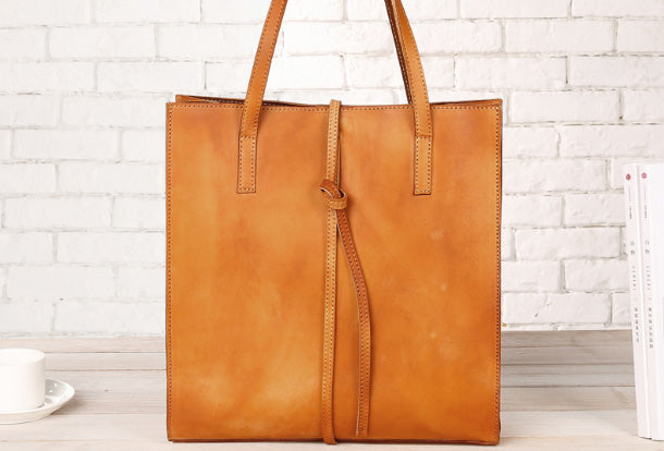 Handmade Leather Vintage Womens Tote Bag Purse Shoulder Bag for Women