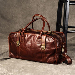 Cool Leather Mens Weekender Bag Travel Bag Duffle Bags Overnight Bag Holdall Bag for men