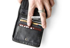 Genuine leather billfold wallet leather men billfold vintage wallet for men - EverHandmade
