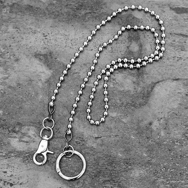 Fashion Men's Women's Silver Bead Long Biker Wallet Chain Pants Chain For Men SDD00351052