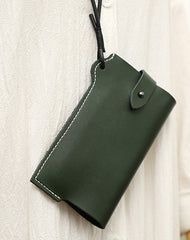 Cute Leather Phone Case Green Women Phone Bag with Lanyard Slim Phone Shoulder Purse FOR WOMEN