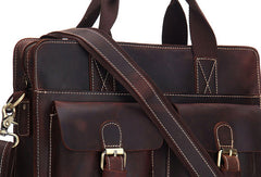 Genuine Leather Messenger Bag Briefcase Bag Cross Body Cool Chest Bag Travel Bag Hiking Bag For Men