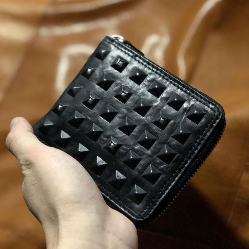 Genuine Leather Mens Cool billfold Leather Wallet - Back View