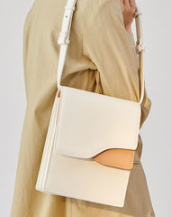 Stylish Leather White Black Womens Shoulder Bag Crossbody Bag Purse for Women