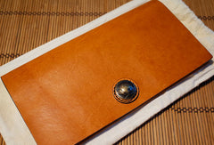 Handmade Genuine leather clutch travel wallet passport wallet purse long wallet women - EverHandmade
