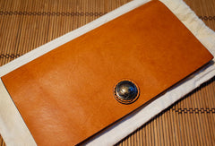 Handmade Genuine leather clutch travel wallet passport wallet purse long wallet women
