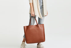 Handmade Genuine Leather Handbag Tote Bag Shopper Bag Shoulder Bag Purse For Women - EverHandmade