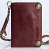 Genuine Leather Mens Chain Biker Wallet Cool Leather Wallet Small Wallets for Men