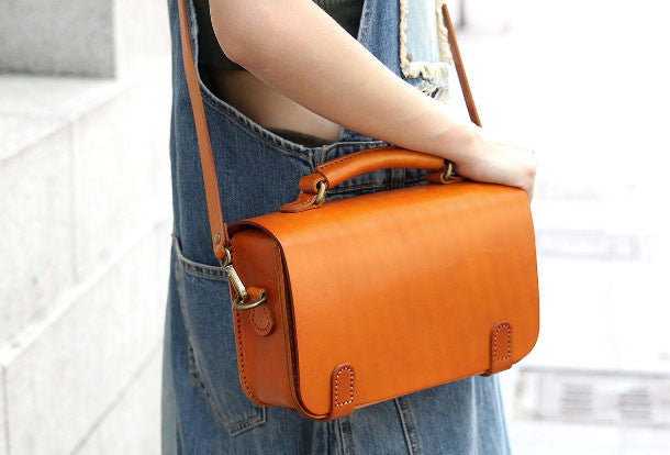 Handmade handbag satchel purse leather crossbody bag shoulder bag women