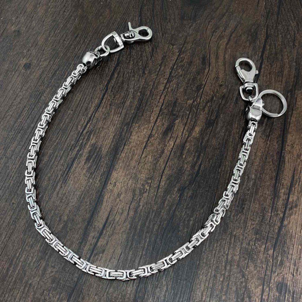 26'' Cross Biker Wallet Chain Silver Wallet Chain Long Pants Chain Men –  iwalletsmen