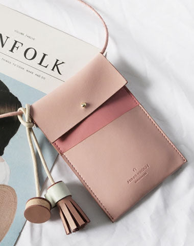 Cute Leather Womens Slim Cell Phone Purse Crossbody Purses Shoulder Bag for Women