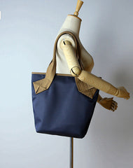 Womens Light Gray Nylon Shoulder Tote Bags Best Light Gray Nylon Tote Handbag Shopper Bags Purse for Ladies