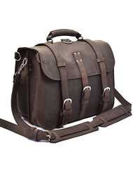 Leather Men Large Briefcase Handbag Travel Bag Messenger Bag For Men