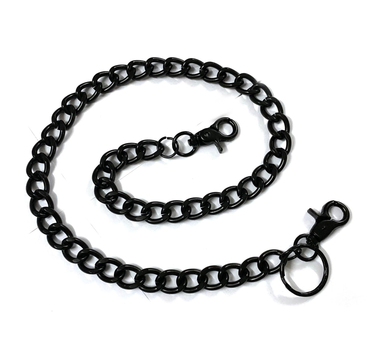 Cool Black Mens Biker Wallet Chain Punk Pants Chain Long Black Wallet Chain For Men