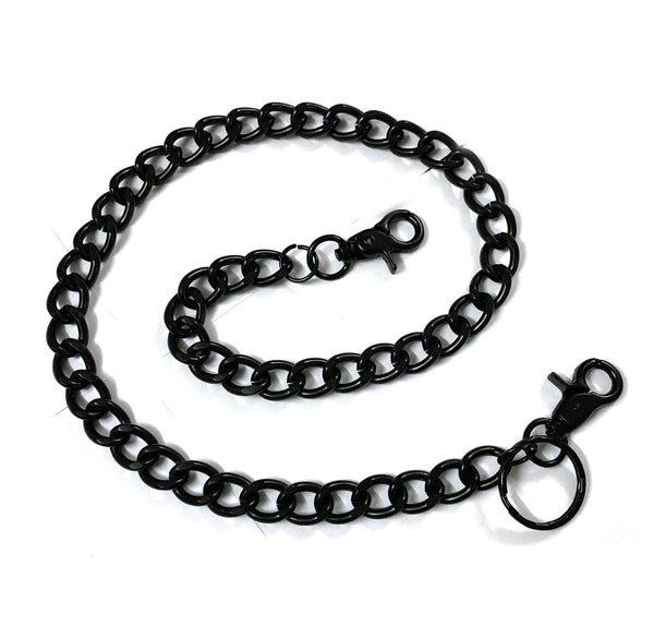 Cool Black Mens Biker Wallet Chain Punk Pants Chain Long Black Wallet Chain For Men
