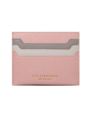 Minimalist Women Pink&Red Vegan Leather Card Holders CONTRAST COLOR Small Card Wallet Slim Card Holder Credit Card Holder For Women
