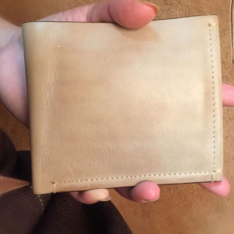 Handmade Leather Mens Cool billfold Leather Wallet - Back View