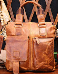 Leather Mens Vintage Briefcase Business Bag Work Bag For Men