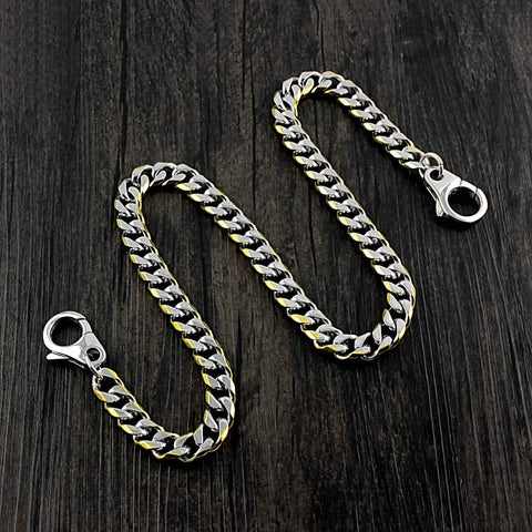 18'' SOLID STAINLESS STEEL BIKER SILVER GOLD WALLET CHAIN LONG PANTS CHAIN jeans chain jean chain FOR MEN