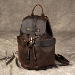 Coffee Leather Large Mens Cool Backpacks Travel Backpacks Fashion Backpacks for men