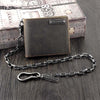 Cool Dark Coffee Leather Men's Small Biker - Back View