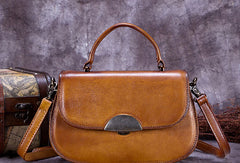 Vintage Leather Handbag Purse Shoulder Bag Crossbody Bag Purse For Women - EverHandmade