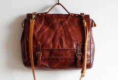 Handmade Leather messenger bacg stachel bag for women leather shoulder bag - EverHandmade