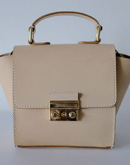 Stylish Leather Beige Womens Handbag Shoulder Bag Crossbody Purse for Women