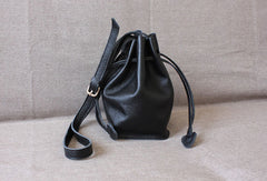 Genuine Leather Bucket Bag Shoulder Bag Crossbody Bag Handbag Purse For Women - EverHandmade