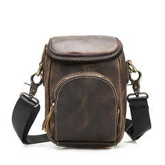 Leather Mens Cell Phone Holster Belt Pouch Waist Bag Mens Side Bag Shoulder Bag for Men