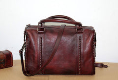 Genuine Handmade Vintage Leather Handbag Shoulder Bag Women Leather Purse - EverHandmade