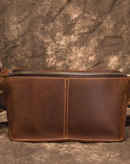 Retro Brown LEATHER MENS FANNY PACK FOR MEN BUMBAG Vintage WAIST BAGS