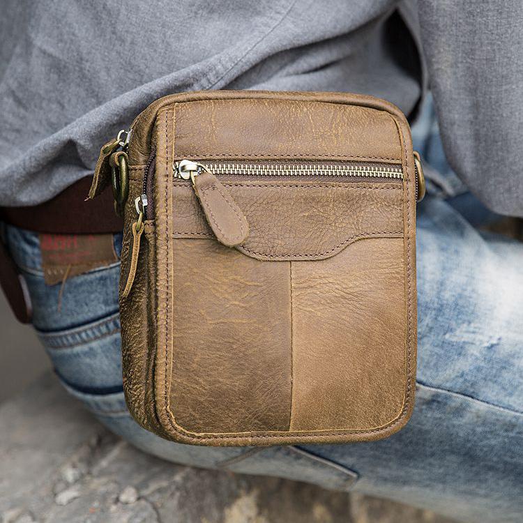 Mini Crossbody Bag / Small Messenger Bag Men Leather Bag Mens 