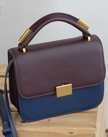 Stylish Leather Womens Small Handbag Work Purse Shoulder Bag for Women