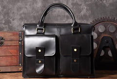 Handmade leather men Briefcase messenger vintage shoulder laptop bag vintage bag