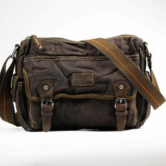 Denim Coffee Mens 10 inches Messenger Bag Dark Green Jean Postman Bag Courier Bag For Men