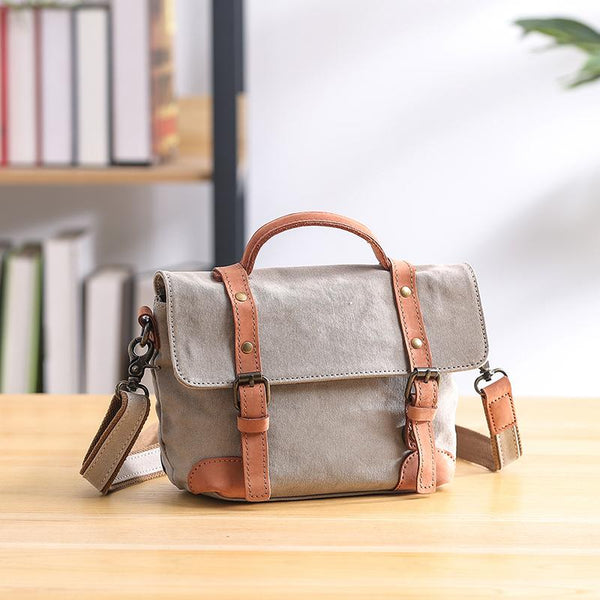 Canvas Leather Mens Womens Small Handbag Side Bag Green shoulder Bag Messenger B JCYC01391046