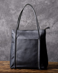 Black Women Leather Large Tote Bag Shopper Bag For Women
