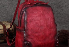 Genuine handmade Leather backpack bag shoulder bag girls women leather purse - EverHandmade