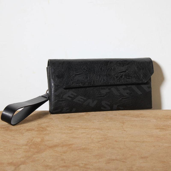 Handmade Leather Mens Clutch Cool Slim Wallet - Back View
