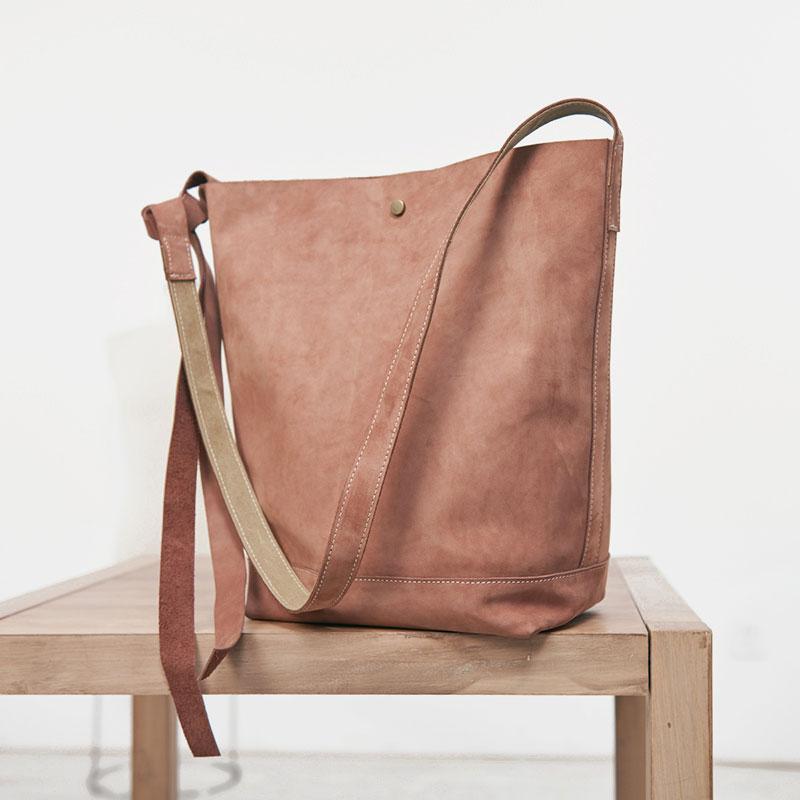 Mens Leather Cool Shoulder Tote Bag Messenger Bag Tote Side Bag for Men