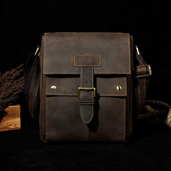 Small Leather Mens SIDE BAGs COURIER BAGs Messenger Bag Shoulder Bag for Men