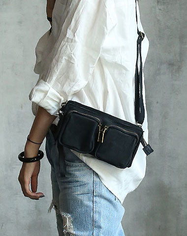 Handmade WOMENs LEATHER Wristlet Purse Mini Shoulder Bag Purse FOR WOMEN