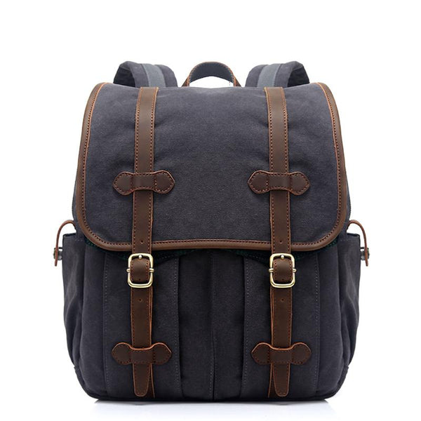 Canvas Leather Mens 15" Green Backpack Computer Backpack Luggage Backpack for Me SCC01091050