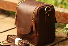 Leather Mens Camera Bag Camera Case SHoulder Bag Messenger for men - EverHandmade