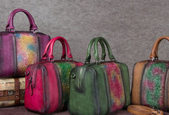 Genuine Leather Vintage Handbag Bag Shoulder Bag Crossbody Bag Purse Clutch For Women - EverHandmade