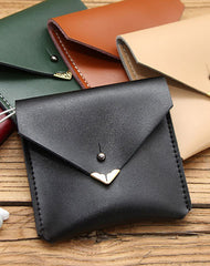 Cute LEATHER Womens Small Envelope Change Wallet Leather Card Wallet FOR Women